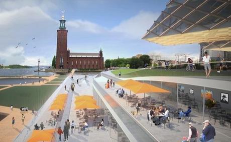 Puente de la ciudad Stadsbryggan vid Tegelbacken TECNNE