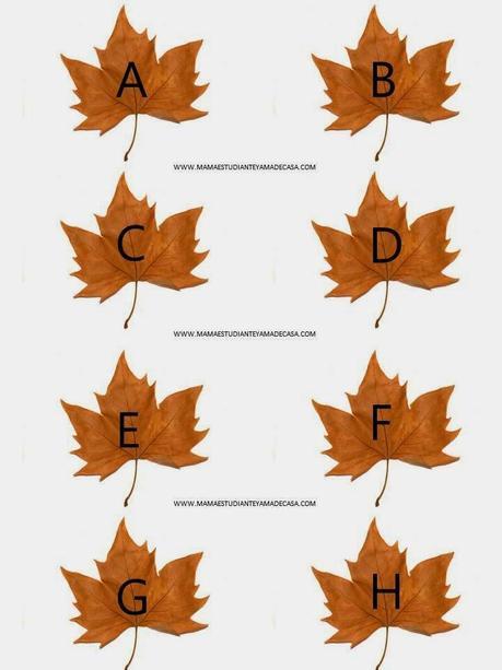 Imprimible abecedario otoño
