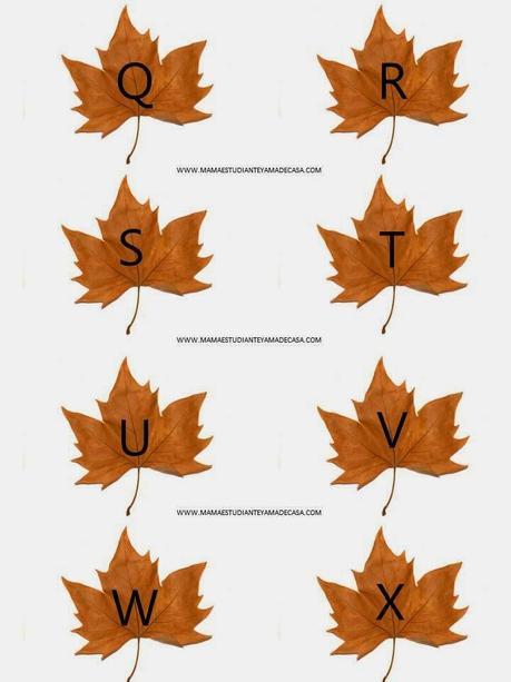 Imprimible abecedario otoño