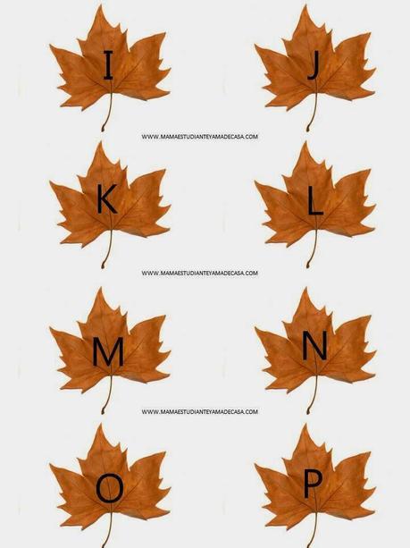 Imprimible abecedario otoño