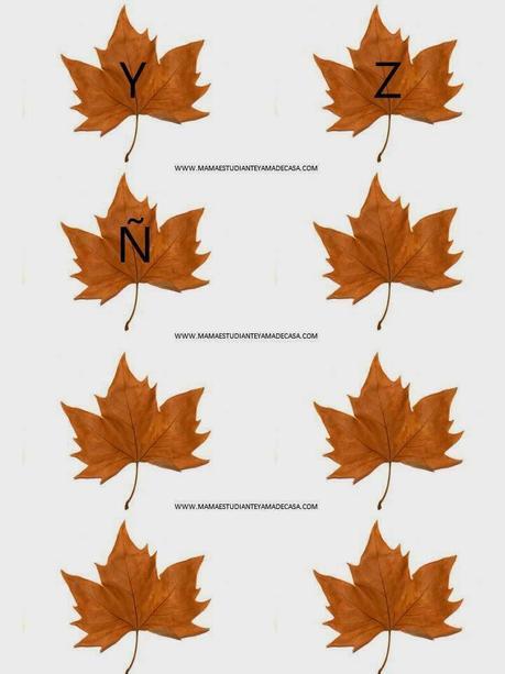 Imprimible abecedario otoño