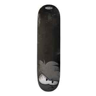 Black Puffle On Black Custom Skateboard