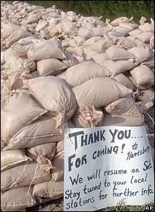 Apilando sacos donde no deben