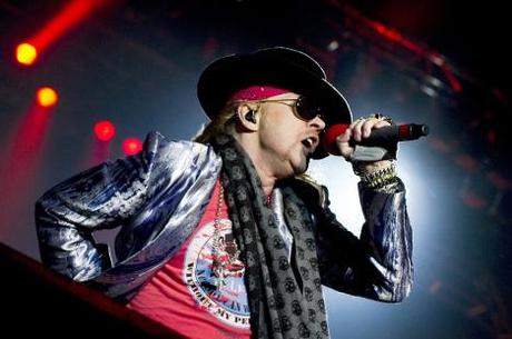 Axl Rose of Guns N' Roses performs during the Sweden Rock Festival in Solvesborg