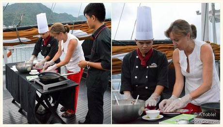 Clase de Cocina en la Bahía de Halong o cómo preparar Rollitos Vietnamitas