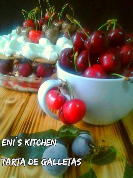 Tarta de galletas con sorpresas! - Tort de biscuiti cu cirese in ciocolata!