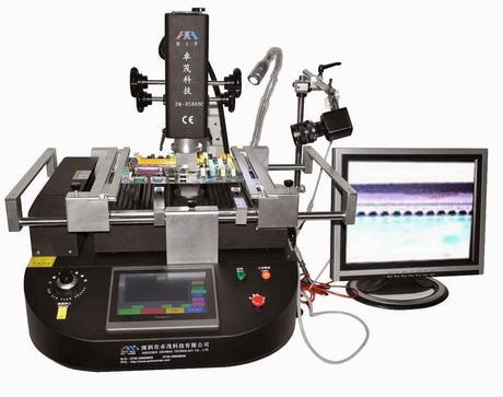 El uso de la maquina reballing para soldar componentes de la placa base