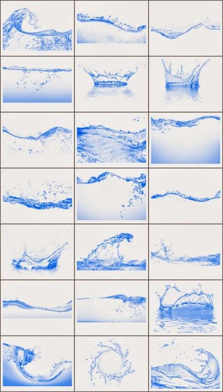 21 Pinceles HD de Agua para Photoshop