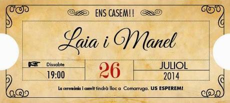 Invitació boda vintage/ Invitación boda vintage