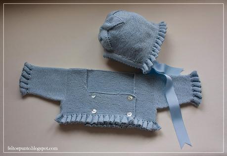 Conjunto de chaqueta celeste