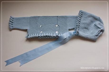 Conjunto de chaqueta celeste