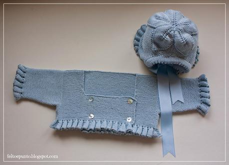 Conjunto de chaqueta celeste