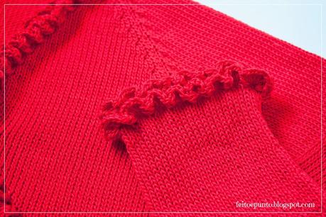 Chaqueta de algodón roja