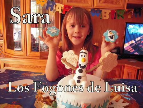 TARTA Y GALLETAS DE FROZEN Y CUMPLE SARA