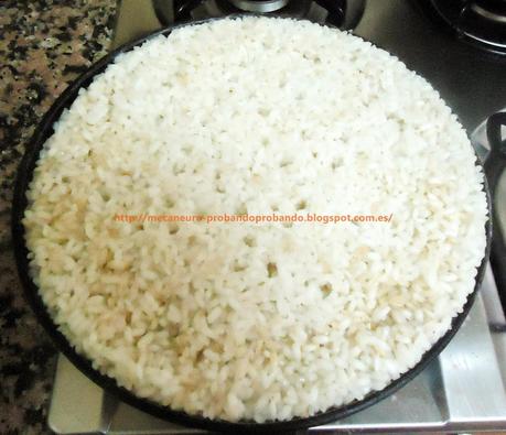 Arroz a la cubana:¡Ya tenemos el arroz seco!