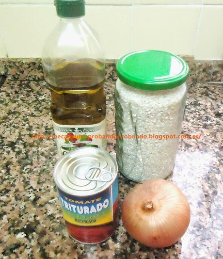 Ingredientes para cocinar arroz a la cubana