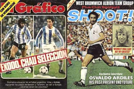 Esta revista argentina anunciaba la llegada a Europa de las estrellas de la Selección premier Los extranjeros de la Premier ardilesyvilla