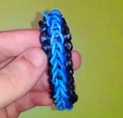 Cómo hacer una pulsera de gomas tipo gotas de lluvia