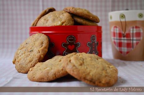 Galletas de avellana con chips de chocolate blanco - Reto #elasaltablogs