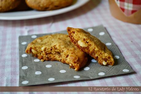 Galletas de avellana con chips de chocolate blanco - Reto #elasaltablogs