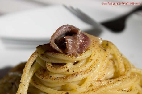 Spaghetti con cebolla y anchoas a la Veneta ~ recetas primeros  ~ IMG 9934m