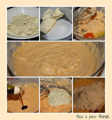 Blondie cheesecake con crema de melocotón... para el ¡¡Asaltablogs!!