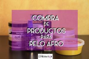 Compra de productos para el pelo afro.