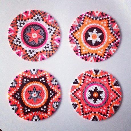 Posavasos mandalas Hama beads