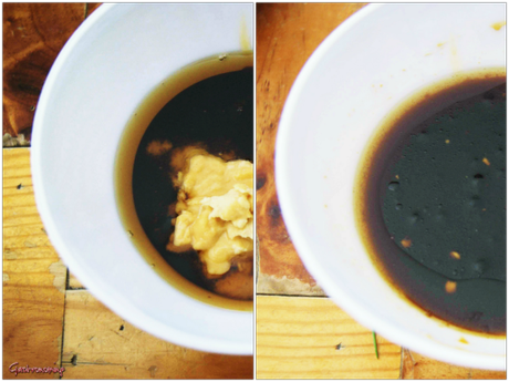 Pollo asado con miel y soja