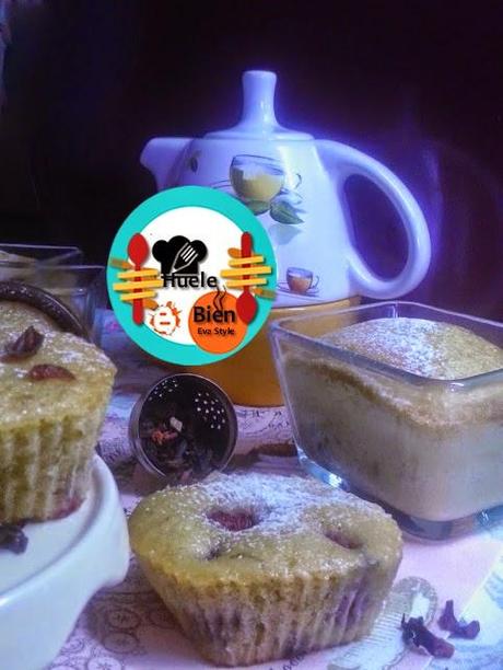 Muffins de frambuesa y plátano