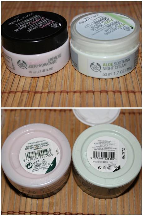 Crema de día Vitamia E y Crema de noche con Aloe de The Body Shop