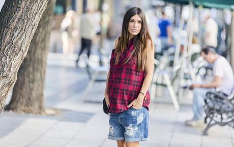 street style barbara crespo punk style C&A shirt plaid doc martens boots fashion blogger outfit blog de moda
