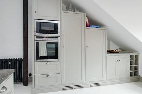 soluciones almacenaje cocina decoración nórdica escandinava decoración nórdica decoración estudio en buhardilla decoración en gris y blanco decoración cocinas modernas gris decoración aticos duplex nordicos blog decoracion interiores 