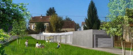 Imagen del renderizado del proyecto de la casa plana en Francia