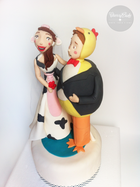 Figuras fondant tarta de boda / Wedding cake topper fondant