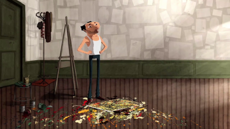 Dripped, genial animación inspirada en Pollock