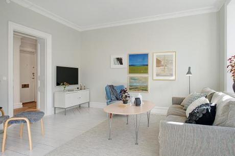 Revestimiento de tela y cristal pisos suecos decoración inspiración ikea estilo nórdico escandinavo decoración salones decoración cocinas cocina encimera madera cocina blanca moderna ikea blog decoració nórdica blanco madera decoración 