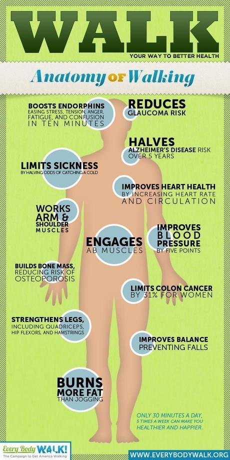 Beneficios de caminar #Infografía #Salud #Ejercicio