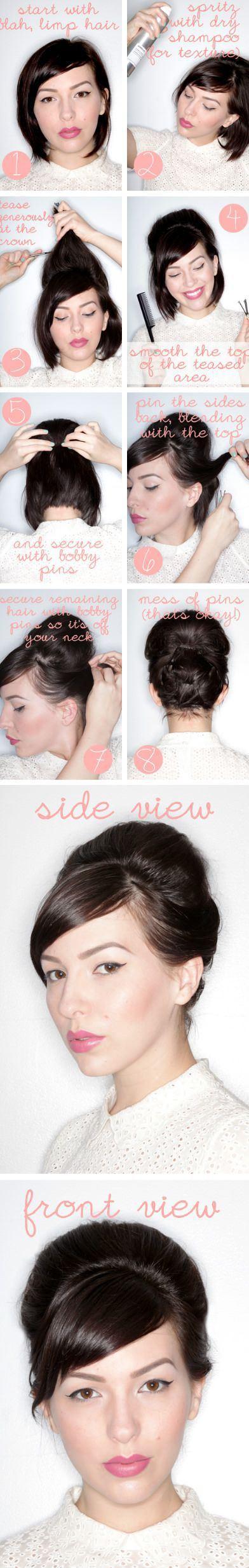 Nice updo short hair