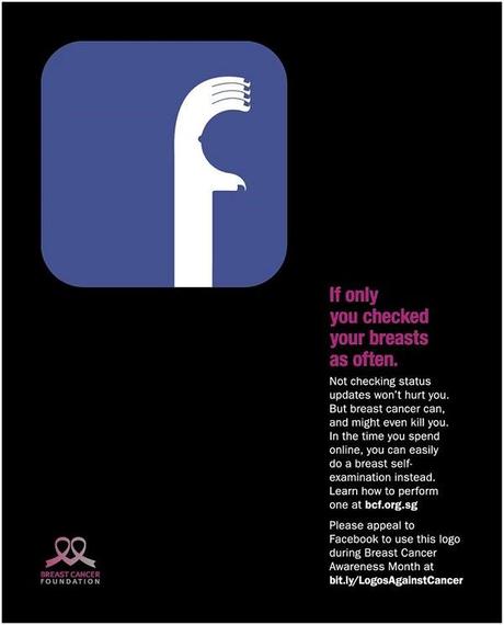 Una original campaña relaciona las redes sociales con la concienciación sobre el cáncer de mama.