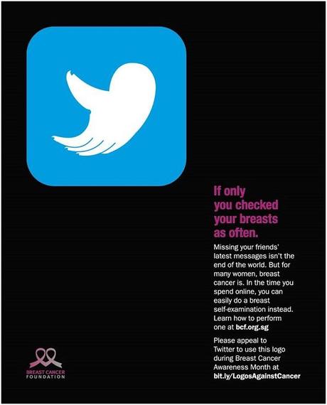 Una original campaña relaciona las redes sociales con la concienciación sobre el cáncer de mama.