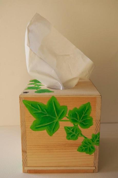 Caixa mocadors heura/ Caja pañuelos hiedra