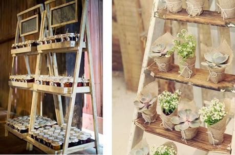 6 ideas para utilizar escaleras de madera en la decoración de tu boda