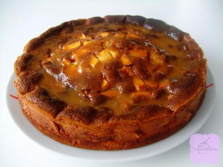 Bizcocho de manzana y toffee salado sin gluten
