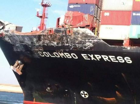 daños en el portacontenedores Colombo Express