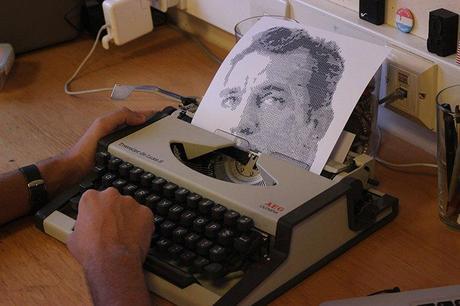 Proceso de realización del retrato tipográfico de Jack Kerouac