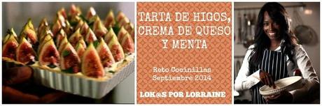 TARTA DE HIGOS, CREMA DE QUESO Y MENTA