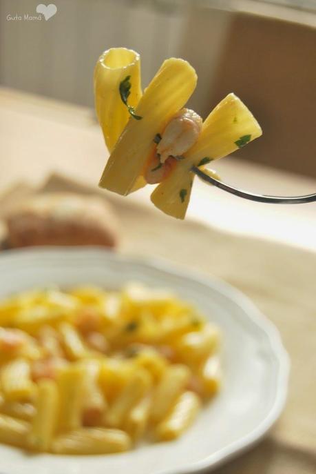 Macarrones con gambas Macarrones con gambas