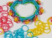 Cómo hacer pulsera miniflores gomas colores