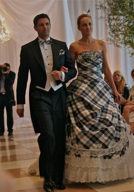 Vestido de novia cuadros